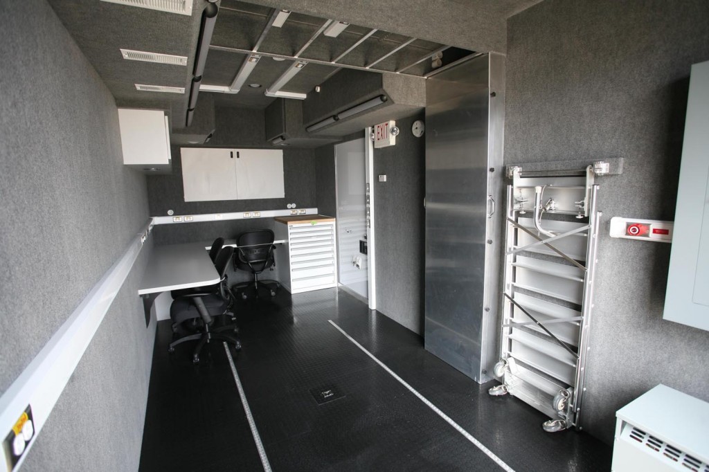 Interior of mobile lab