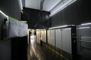 Interior of Tony Stewart race transporter