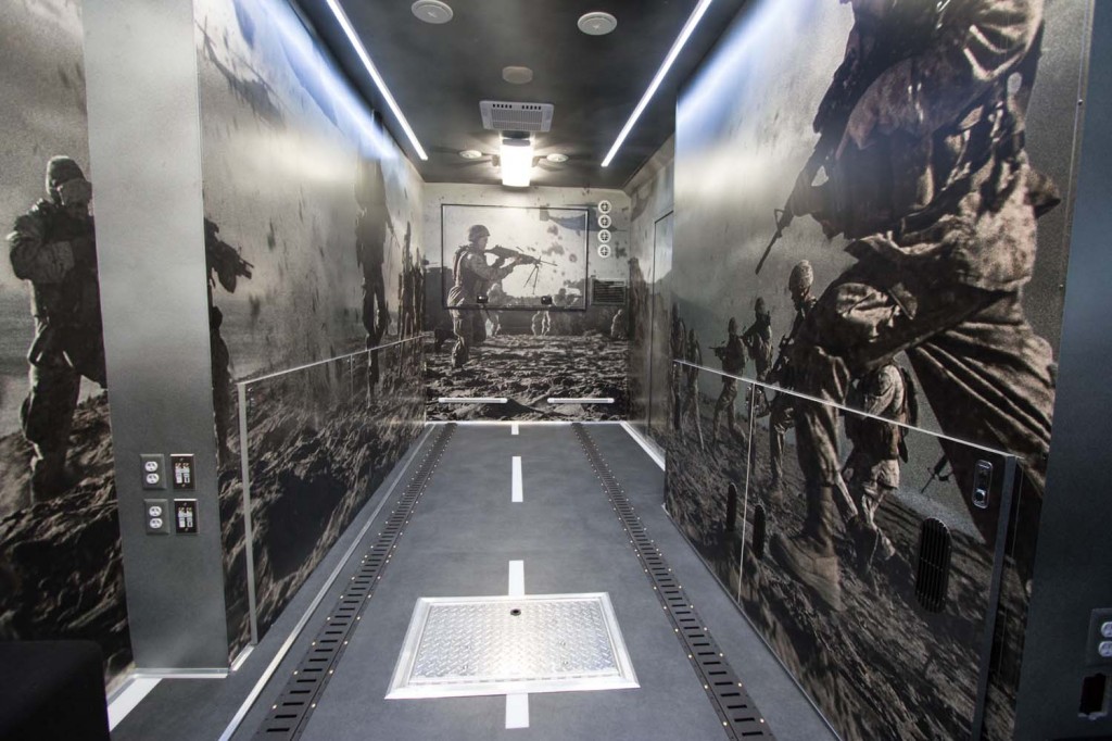Interior of Marines trailer
