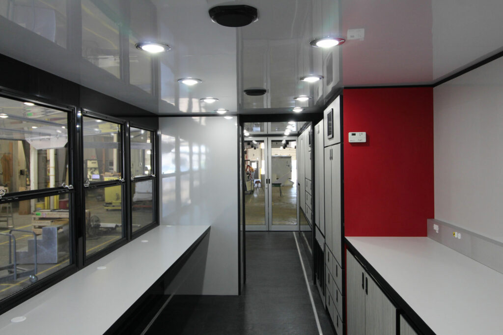 Interior of mobile ticket office