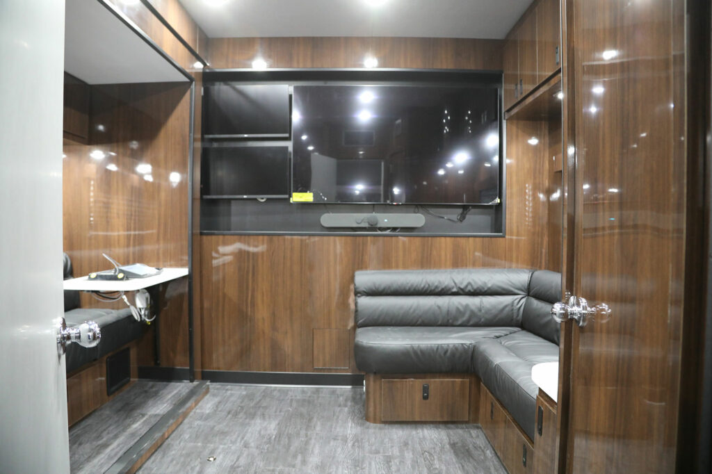 NASCAR office trailer lounge